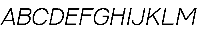 Pirelli LightItalic Font UPPERCASE