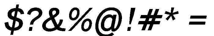 Pirelli MediumItalic Font OTHER CHARS