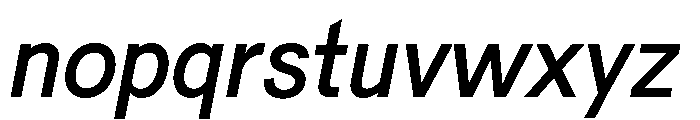 Pirelli MediumItalic Font LOWERCASE