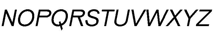 Pirelli RegularItalic Font UPPERCASE