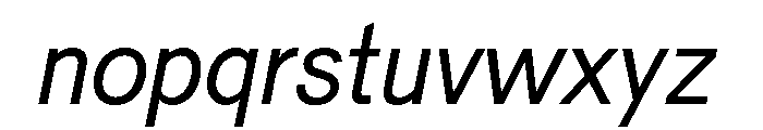 Pirelli RegularItalic Font LOWERCASE