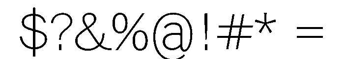 Pirelli Thin Font OTHER CHARS
