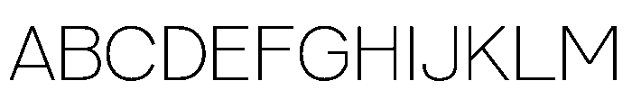 Pirelli Thin Font UPPERCASE