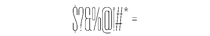 Pirol02 Thin Font OTHER CHARS