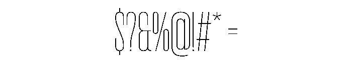 Pirol03 Thin Font OTHER CHARS