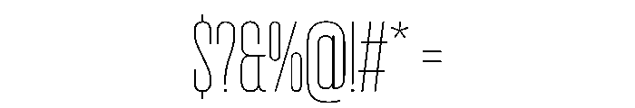 Pirol04 Thin Font OTHER CHARS