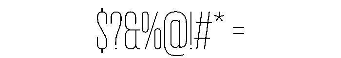 Pirol05 Thin Font OTHER CHARS