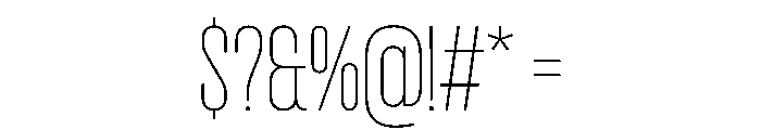 Pirol06 Thin Font OTHER CHARS