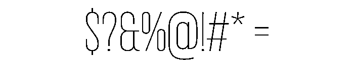 Pirol07 Thin Font OTHER CHARS