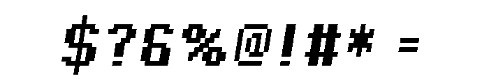 Pixel Bold Italic Font OTHER CHARS