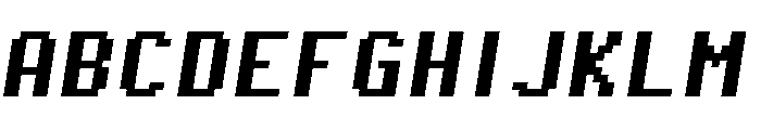 Pixel Bold Italic Font UPPERCASE