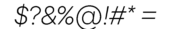 PizGrotesk ExtraLightOblique Font OTHER CHARS