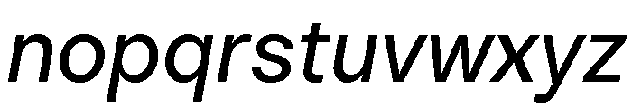 PizGrotesk MediumOblique Font LOWERCASE