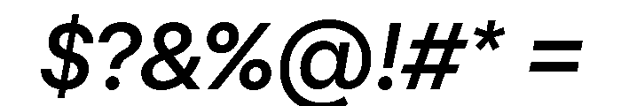 PizGrotesk SemiBoldOblique Font OTHER CHARS
