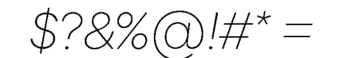 PizGrotesk ThinOblique Font OTHER CHARS