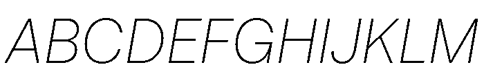 PizGrotesk ThinOblique Font UPPERCASE