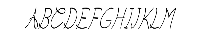 Pintip-CondensedItalic Font UPPERCASE