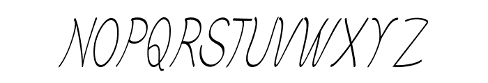 Pintip-CondensedItalic Font UPPERCASE