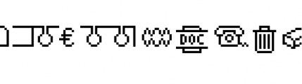 Pixelade Icons (plain) Font UPPERCASE