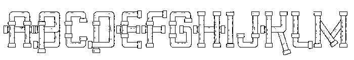 Pipeline Rusted Font UPPERCASE