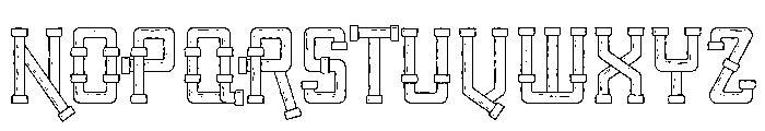 Pipeline Rusted Font UPPERCASE