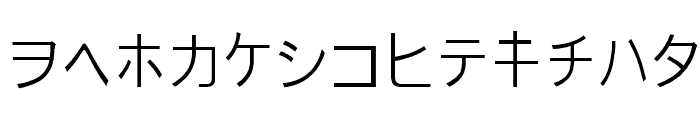 PJ Katakana Font LOWERCASE