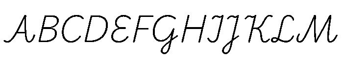 Playwrite CC AT ExtraLight Italic Font UPPERCASE