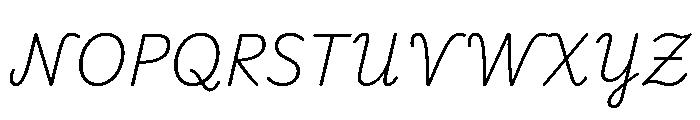 Playwrite CC AT ExtraLight Italic Font UPPERCASE