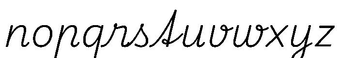 Playwrite CC AT ExtraLight Italic Font LOWERCASE