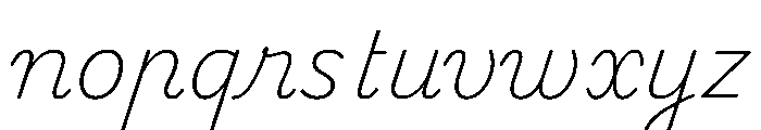 Playwrite CC BE VLG Thin Font LOWERCASE