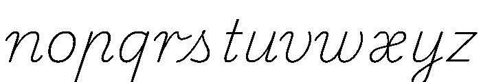 Playwrite CC DE LA Thin Font LOWERCASE