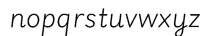 Playwrite CC GB J ExtraLight Italic Font LOWERCASE