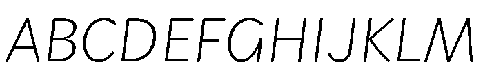 Playwrite CC GB S ExtraLight Italic Font UPPERCASE