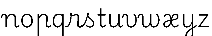 Playwrite CC IT Trad ExtraLight Font LOWERCASE