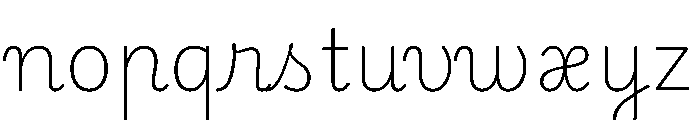 Playwrite CC IT Trad Thin Font LOWERCASE