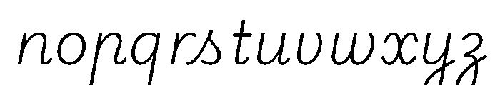 Playwrite CC ZA ExtraLight Font LOWERCASE