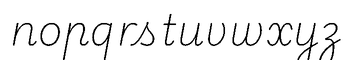 Playwrite CC ZA Thin Font LOWERCASE