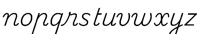 Playwrite Cc Deutschland Lateinische Ausgangsschrift Extra Light Font LOWERCASE