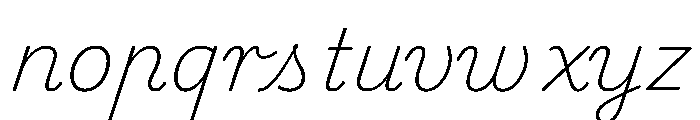 Playwrite Cc Deutschland Lateinische Ausgangsschrift Thin Font LOWERCASE