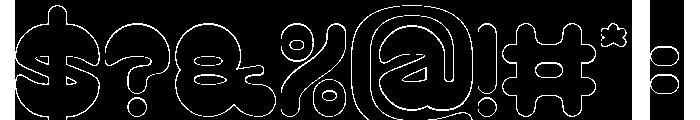 PLAYFUL GRAVITY-Hollow-Inverse Font OTHER CHARS