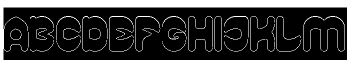PLAYFUL GRAVITY-Hollow-Inverse Font UPPERCASE