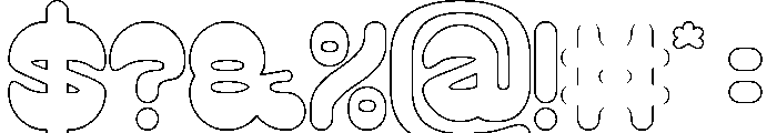PLAYFUL GRAVITY-Hollow Font OTHER CHARS
