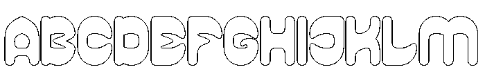 PLAYFUL GRAVITY-Hollow Font UPPERCASE