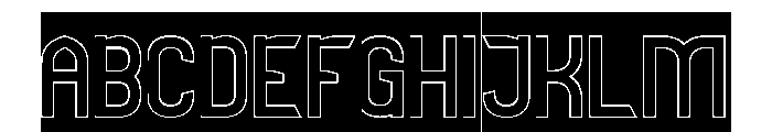 PLAYING MOMENTUM-Hollow-Inverse Font UPPERCASE