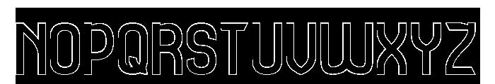 PLAYING MOMENTUM-Hollow-Inverse Font UPPERCASE