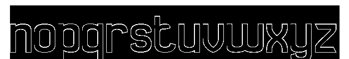 PLAYING MOMENTUM-Hollow-Inverse Font LOWERCASE