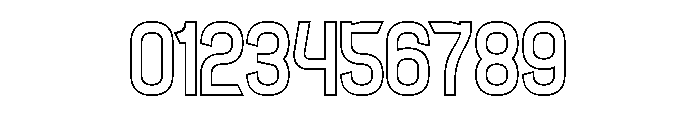 PLAYING MOMENTUM-Hollow Font OTHER CHARS