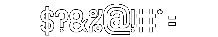 PLAYING MOMENTUM-Hollow Font OTHER CHARS