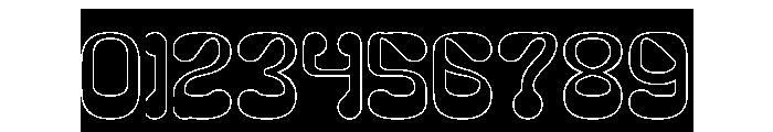 PLEASANT DREAM-Hollow-Inverse Font OTHER CHARS