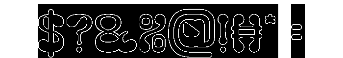 PLEASANT DREAM-Hollow-Inverse Font OTHER CHARS